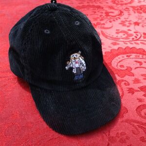 Polo Ralph Lauren Corduroy Ski Bear Hat Kids One Size Black New Embroidered Cap